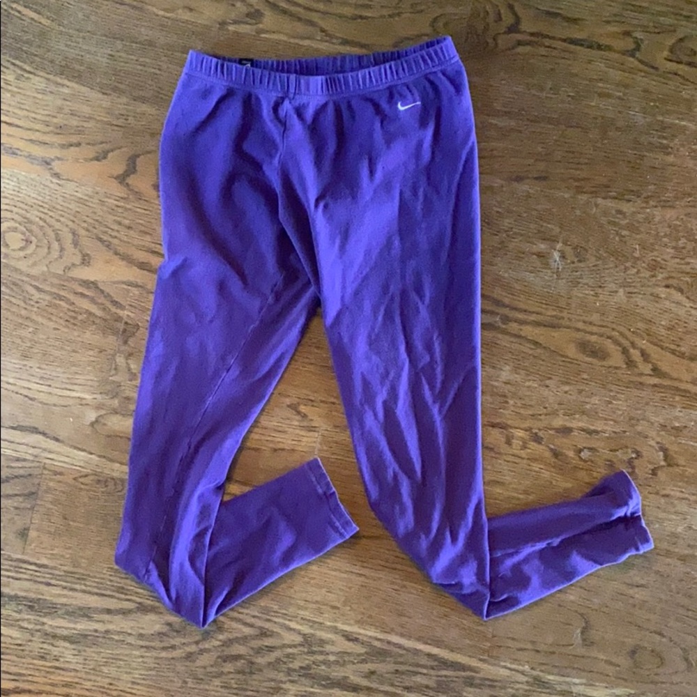 Purple Nike Cotton Leggings